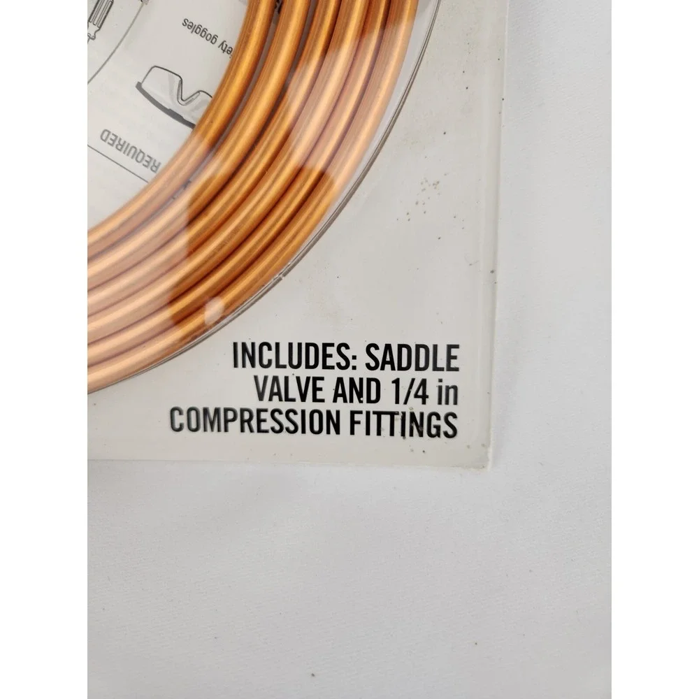 NEW Everbilt 1/4 in. x 15 ft. Copper Ice Maker‎ Supply Line Installation Kit DIY